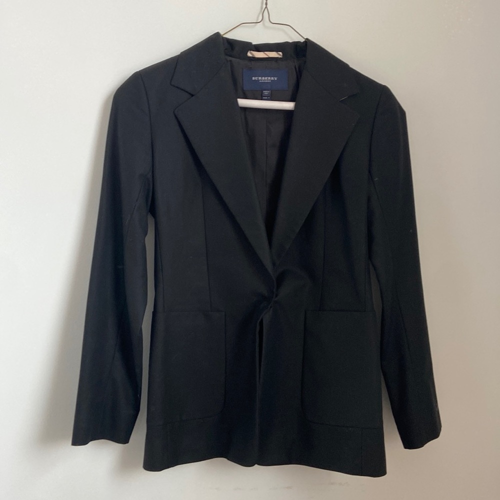 Burberry black women’s blazer.